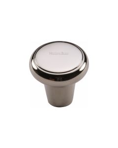 Heritage Brass Polished Nickel Finish Round Edge Cabinet Knob 32mm