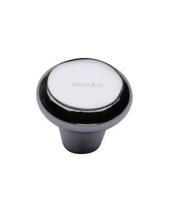 Heritage Brass Polished Chrome Round Edge Cabinet Knob 38mm