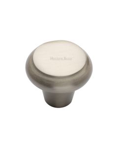 Heritage Brass Satin Nickel Round Edge Cabinet Knob 38mm
