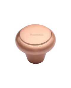 Heritage Brass Satin Rose Gold Round Edge Cabinet Knob 38mm