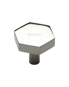 Heritage Brass Polished Nickel Finish Hexagon Cabinet Knob 32mm