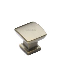 Heritage Brass Antique Brass Plinth Cabinet Knob With Base 25mm