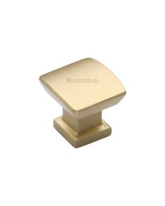 Heritage Brass Satin Brass Plinth Cabinet Knob With Base 25mm