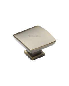 Heritage Brass Antique Brass Plinth Cabinet Knob With Base 35mm
