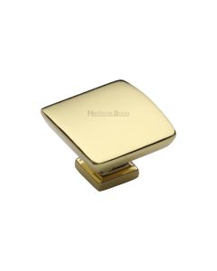 Heritage Brass Polished Brass Plinth Cabinet Knob With Base 35mm