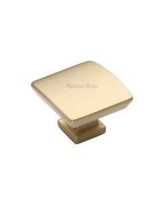Heritage Brass Satin Brass Plinth Cabinet Knob With Base 35mm