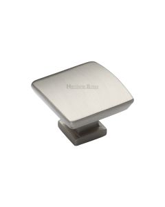 Heritage Brass Satin Nickel Plinth Cabinet Knob With Base 35mm