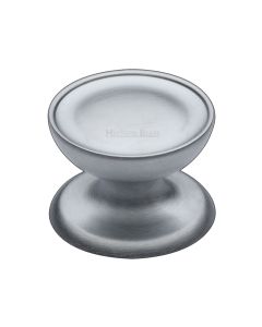 Heritage Brass Satin Chrome Surrey Cabinet Knob 38mm