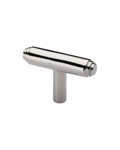 Heritage Brass Polished Nickel Finish Stepped T-Bar Cabinet Knob 45mm