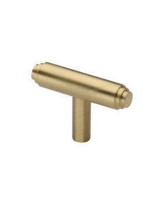 Heritage Brass Satin Brass Stepped T-Bar Cabinet Knob 45mm