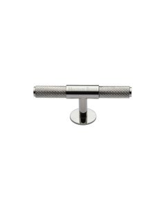 Heritage Brass Polished Nickel Finish Knurled Fountain Cabinet Knob 60mm