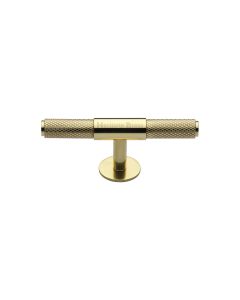 Heritage Brass Polished Brass Knurled Fountain Cabinet Knob 90mm