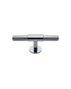 Heritage Brass Polished Chrome Knurled Fountain Cabinet Knob 90mm