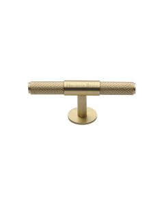 Heritage Brass Satin Brass Knurled Fountain Cabinet Knob 90mm
