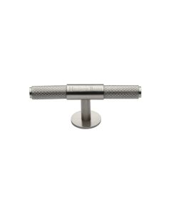 Heritage Brass Satin Nickel Knurled Fountain Cabinet Knob 90mm