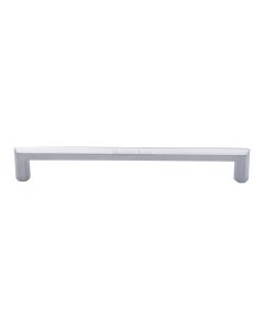 Heritage Brass Satin Chrome Hex Profile Cabinet Pull Handle 203mm