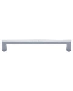 Heritage Brass Polished Chrome Hex Profile Cabinet Pull Handle 254mm