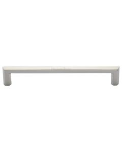 Heritage Brass Polished Nickel Finish Hex Profile Cabinet Pull Handle 254mm