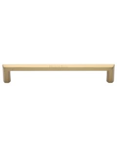 Heritage Brass Satin Brass Hex Profile Cabinet Pull Handle 254mm