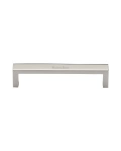 Heritage Brass Polished Nickel Finish Wide Metro Cabinet Pull Handle 128mm