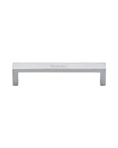 Heritage Brass Satin Chrome Wide Metro Cabinet Pull Handle 128mm