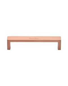 Heritage Brass Satin Rose Gold Wide Metro Cabinet Pull Handle 128mm