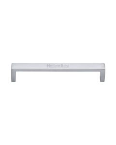 Heritage Brass Satin Chrome Wide Metro Cabinet Pull Handle 160mm