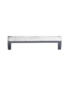 Heritage Brass Polished Chrome Hammered Wide Metro Cabinet Pull Handle 101mm