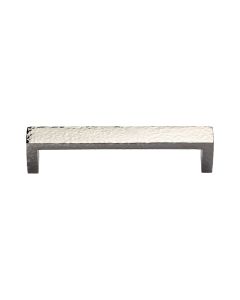 Heritage Brass Polished Nickel Finish Hammered Wide Metro Cabinet Pull Handle 101mm