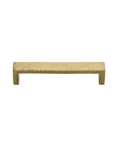 Heritage Brass Satin Brass Hammered Wide Metro Cabinet Pull Handle 101mm