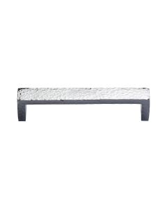 Heritage Brass Polished Chrome Hammered Wide Metro Cabinet Pull Handle 128mm