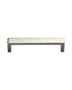 Heritage Brass Polished Nickel Finish Hammered Wide Metro Cabinet Pull Handle 128mm