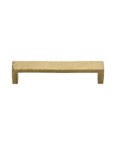 Heritage Brass Satin Brass Hammered Wide Metro Cabinet Pull Handle 128mm