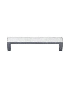 Heritage Brass Satin Chrome Hammered Wide Metro Cabinet Pull Handle 128mm