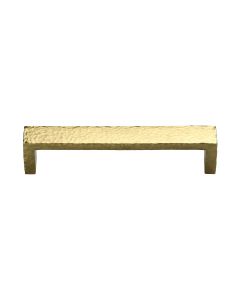 Heritage Brass Polished Brass Hammered Wide Metro Cabinet Pull Handle 160mm