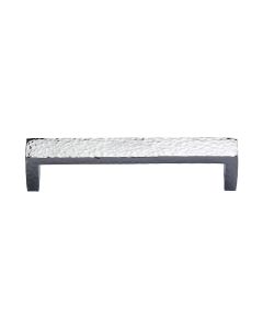 Heritage Brass Polished Chrome Hammered Wide Metro Cabinet Pull Handle 160mm