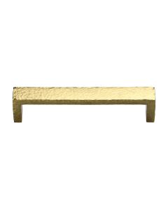 Heritage Brass Polished Brass Hammered Wide Metro Cabinet Pull Handle 192mm