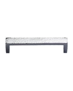 Heritage Brass Polished Chrome Hammered Wide Metro Cabinet Pull Handle 192mm