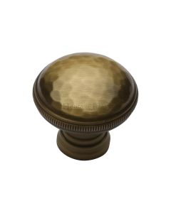 Heritage Brass Antique Brass Diamond Cut Cabinet Knob. 32mm
