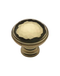 Heritage Brass Polished Brass Diamond Cut Cabinet Knob. 32mm