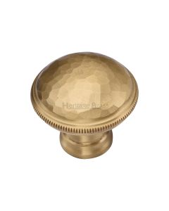 Heritage Brass Satin Brass Diamond Cut Cabinet Knob. 32mm