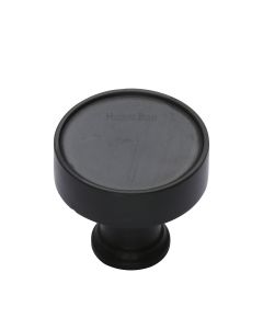 Heritage Brass Matt Black Florence Cabinet Knob 32mm