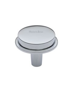 Heritage Brass Polished Chrome Flat Round Knob