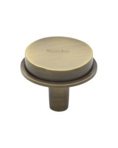 Heritage Brass Antique Brass Flat Round Knob