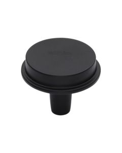 Heritage Brass Matt Black Flat Round Knob