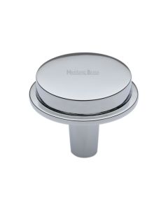 Heritage Brass Polished Chrome Flat Round Knob
