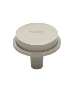 Heritage Brass Satin Nickel Flat Round Knob
