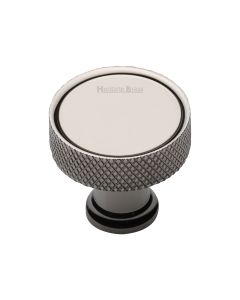 Heritage Brass Polished Nickel Finish Florence Knurled Cabinet Knob 32mm