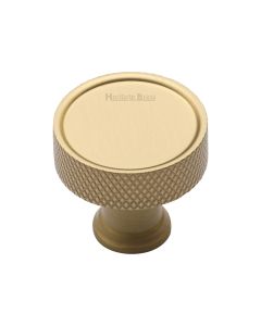 Heritage Brass Satin Brass Florence Knurled Cabinet Knob 32mm
