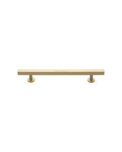 Heritage Brass Satin Brass Offset Square Cabinet Pull 128mm